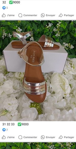 Chaussures Enfants Excellente Qualité. Pointure 30 à 35. Prix de vente: 15 000 FCFA  Bénéfice: 2000 FCFA.  Offre valable 30 jours renouvelable.