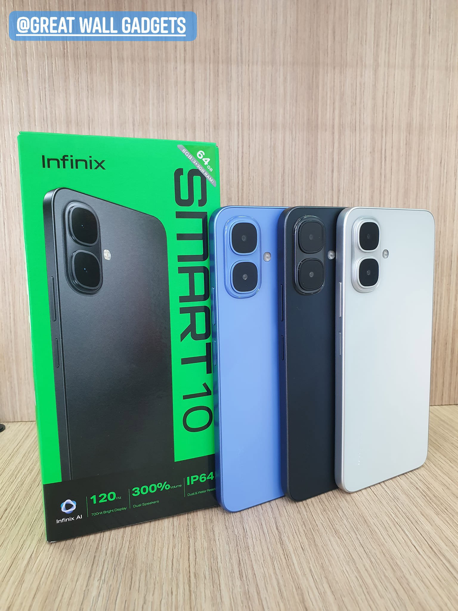 Infinix Smart 8, 8 GB RAM, 64 GB Internal Memory, 4 G LTE, Complete Set with Box and Original Charger _0