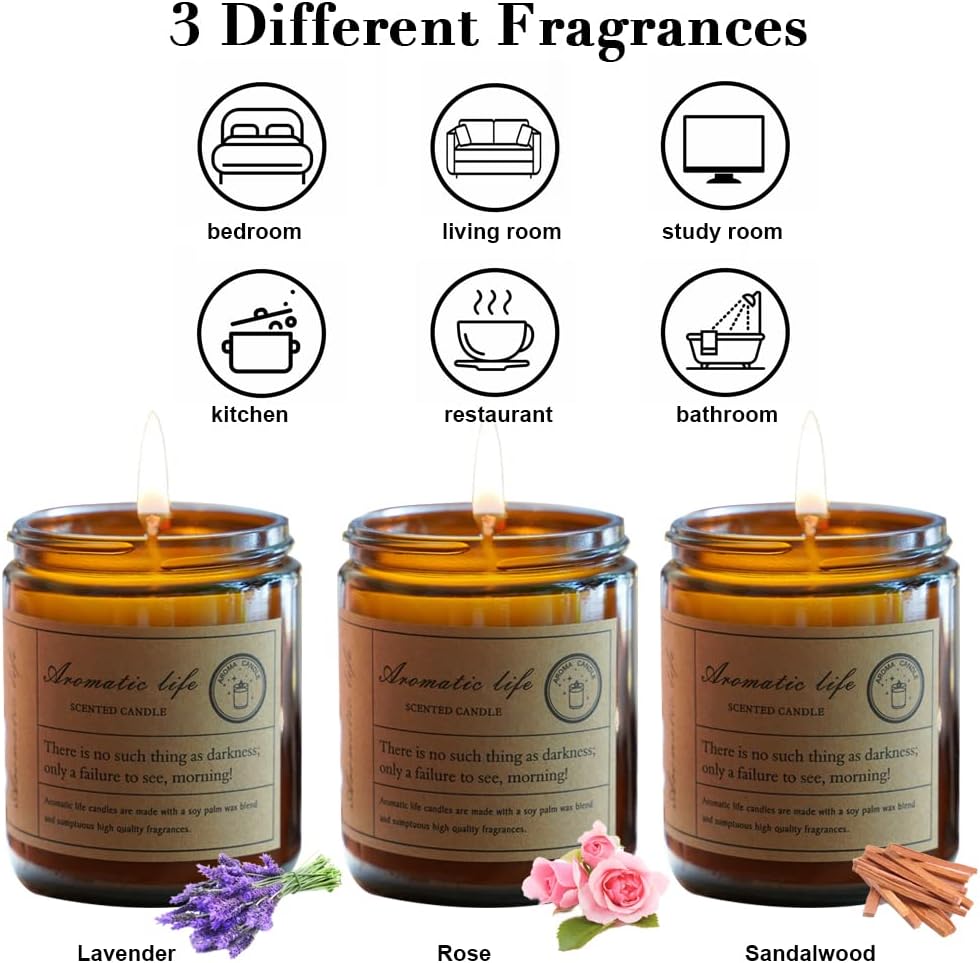 Aromatherapy Scented Candles for Home with a long Burning time and Lasting Fragrance for Girlfriend Teacher and Mom Birthday Present_4