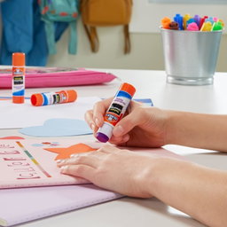 Elmer's Disappearing Purple School Glue Sticks, Washable