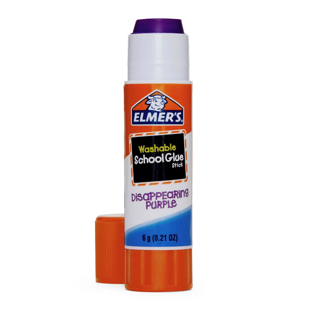 Elmer's Disappearing Purple School Glue Sticks, Washable