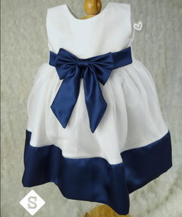 DARLINGS WHITE & NAVY FORMAL DRESS