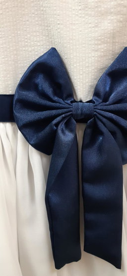 DARLINGS WHITE & NAVY FORMAL DRESS