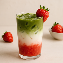 Ice Strawberry Matcha Latte