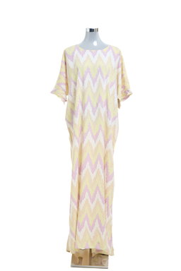 KAFTAN ZIGZAG WITH DIAMANTE CRYSTAL 3/4 SLEEVE  : LIME GREEN