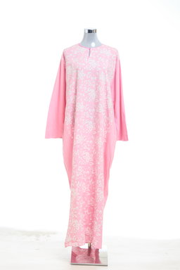 KAFTAN BATIK KLASIK WITH DIAMANTE CRYSTAL LONG SLEEVE  : DUSTY PINK