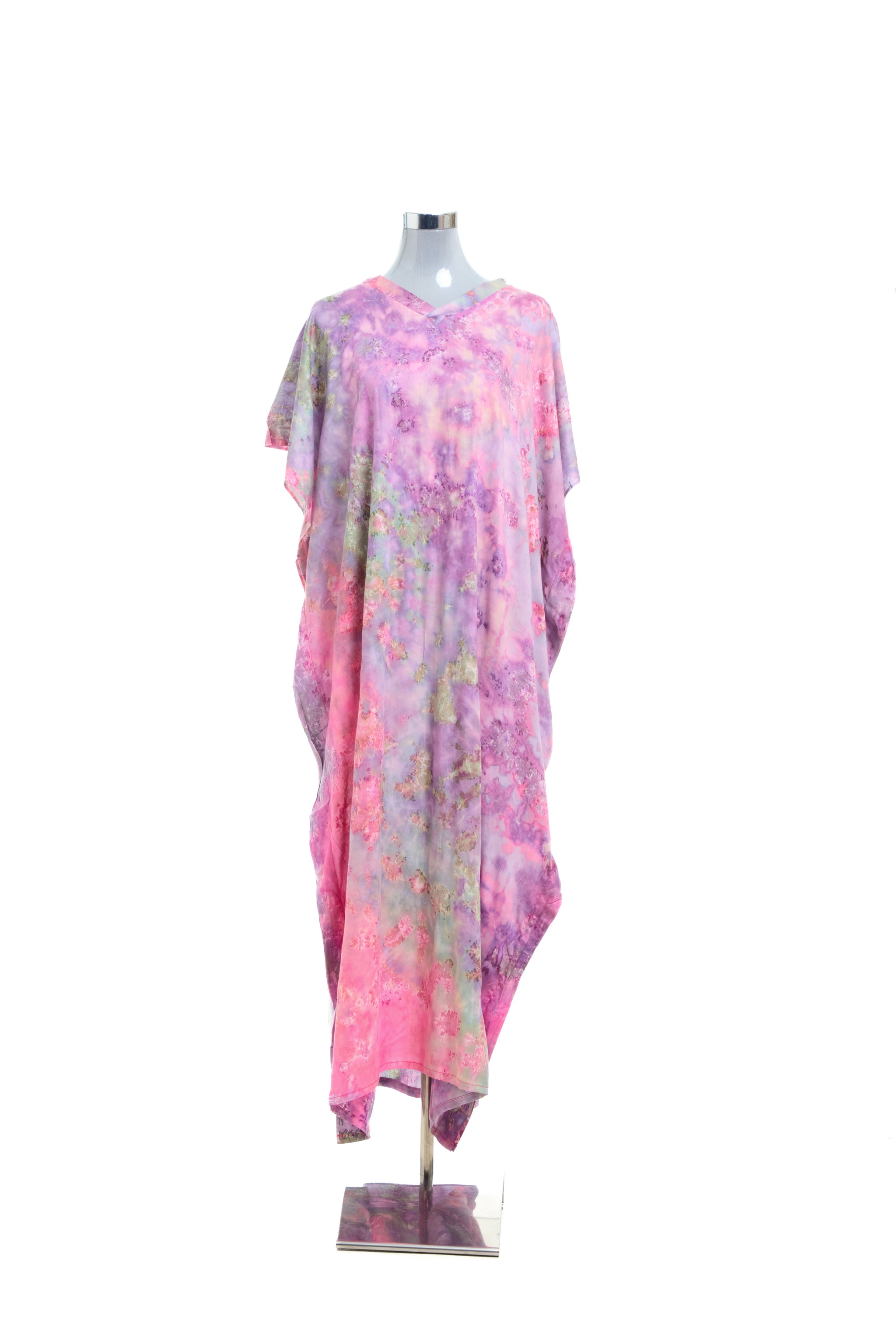 KAFTAN TIE DYE SHORT SLEEVE  : PURPLE PINK_1