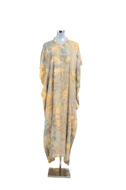 KAFTAN TIE DYE SHORT SLEEVE  : GREEN YELLOW