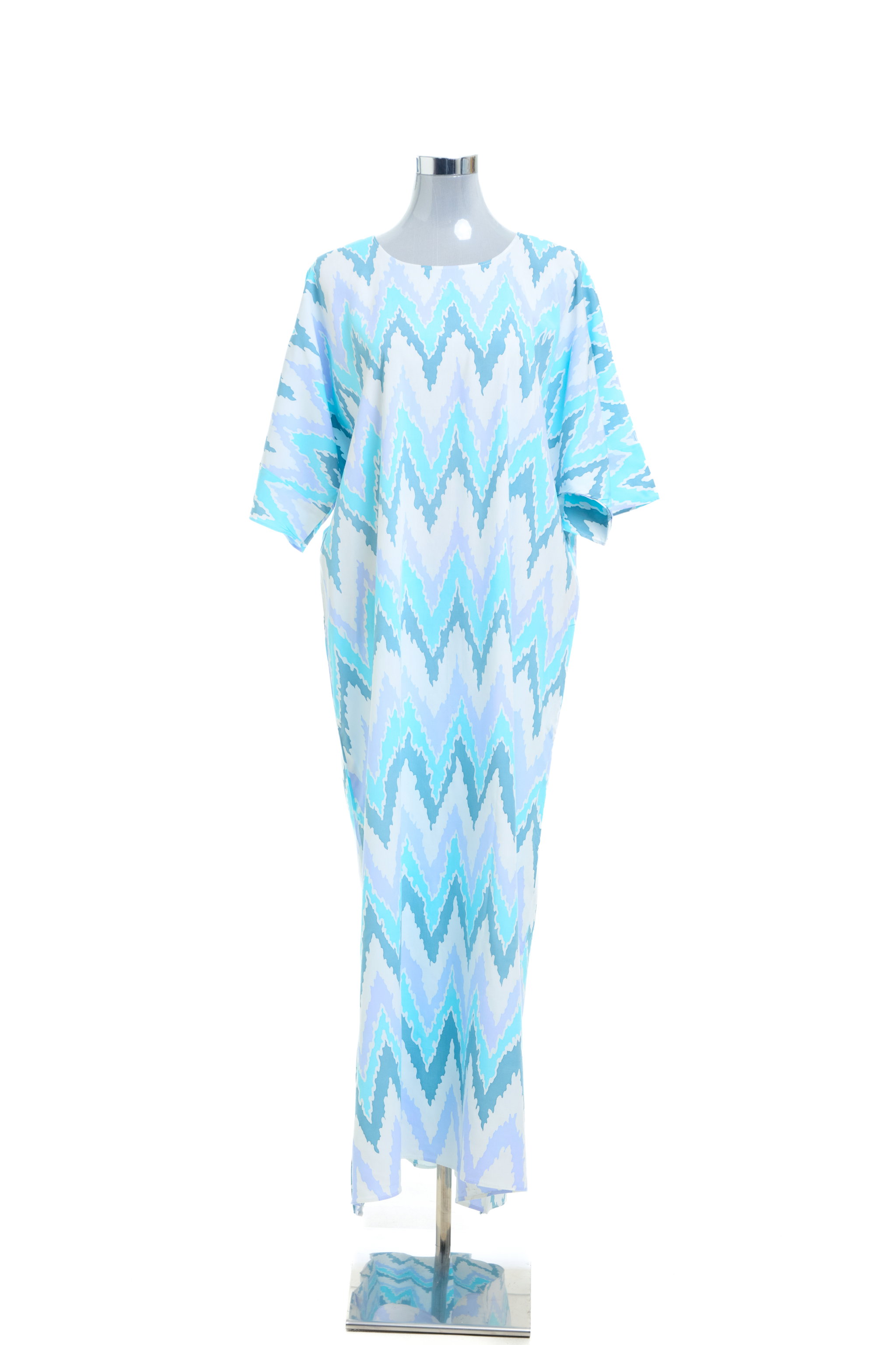 KAFTAN ZIGZAG 3/4 SLEEVE : BLUE TURQOUISE_1
