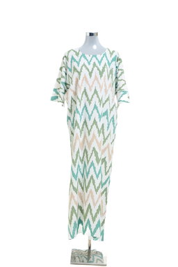 KAFTAN ZIGZAG 3/4 SLEEVE  : OLIVE GREEN