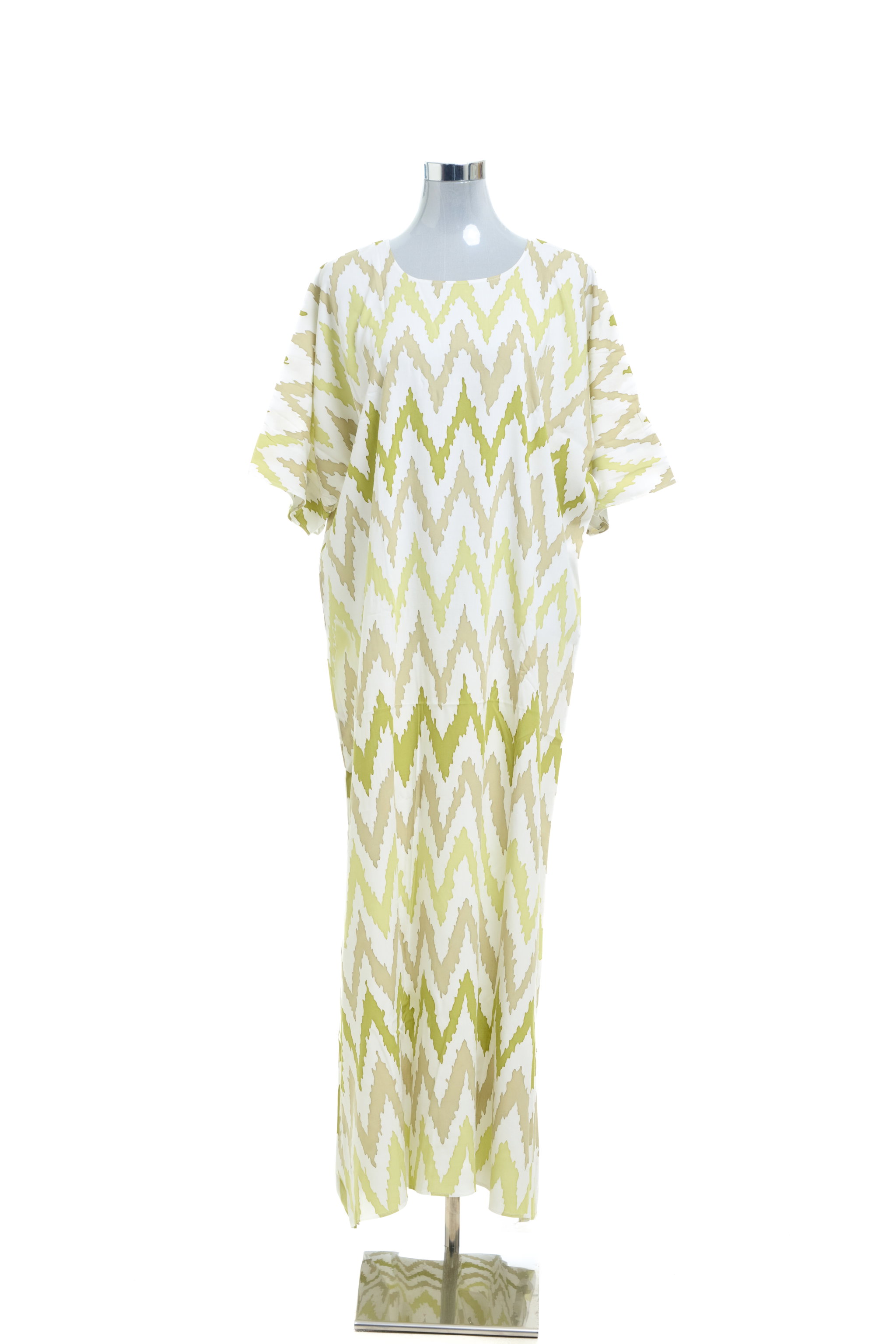 KAFTAN ZIGZAG 3/4 SLEEVE  : BROWN GREEN _1