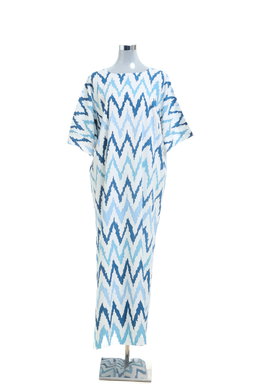 KAFTAN ZIGZAG 3/4 SLEEVE : BLUE 