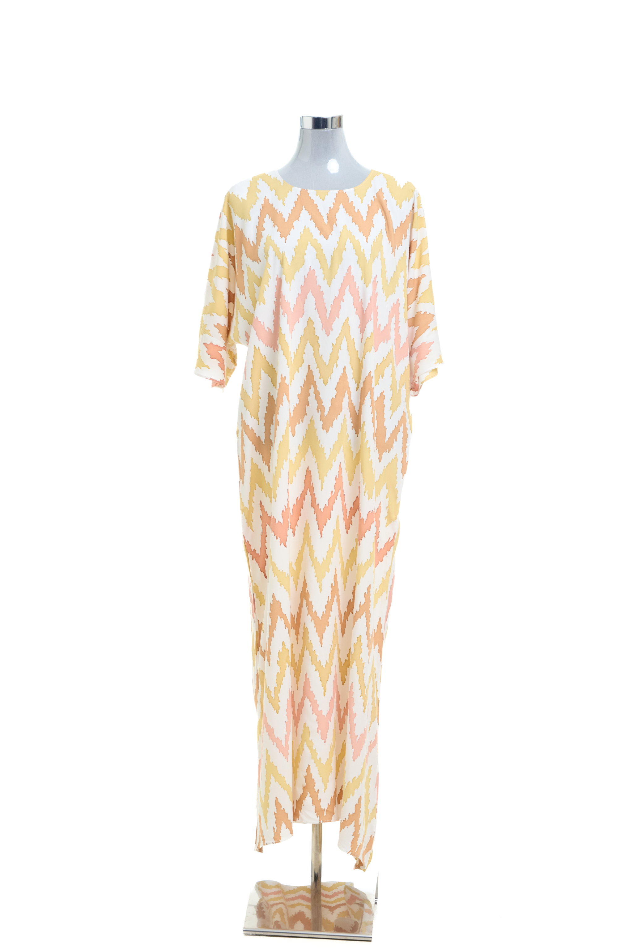 KAFTAN ZIGZAG 3/4 SLEEVE  : BROWN SAGE GREEN_1