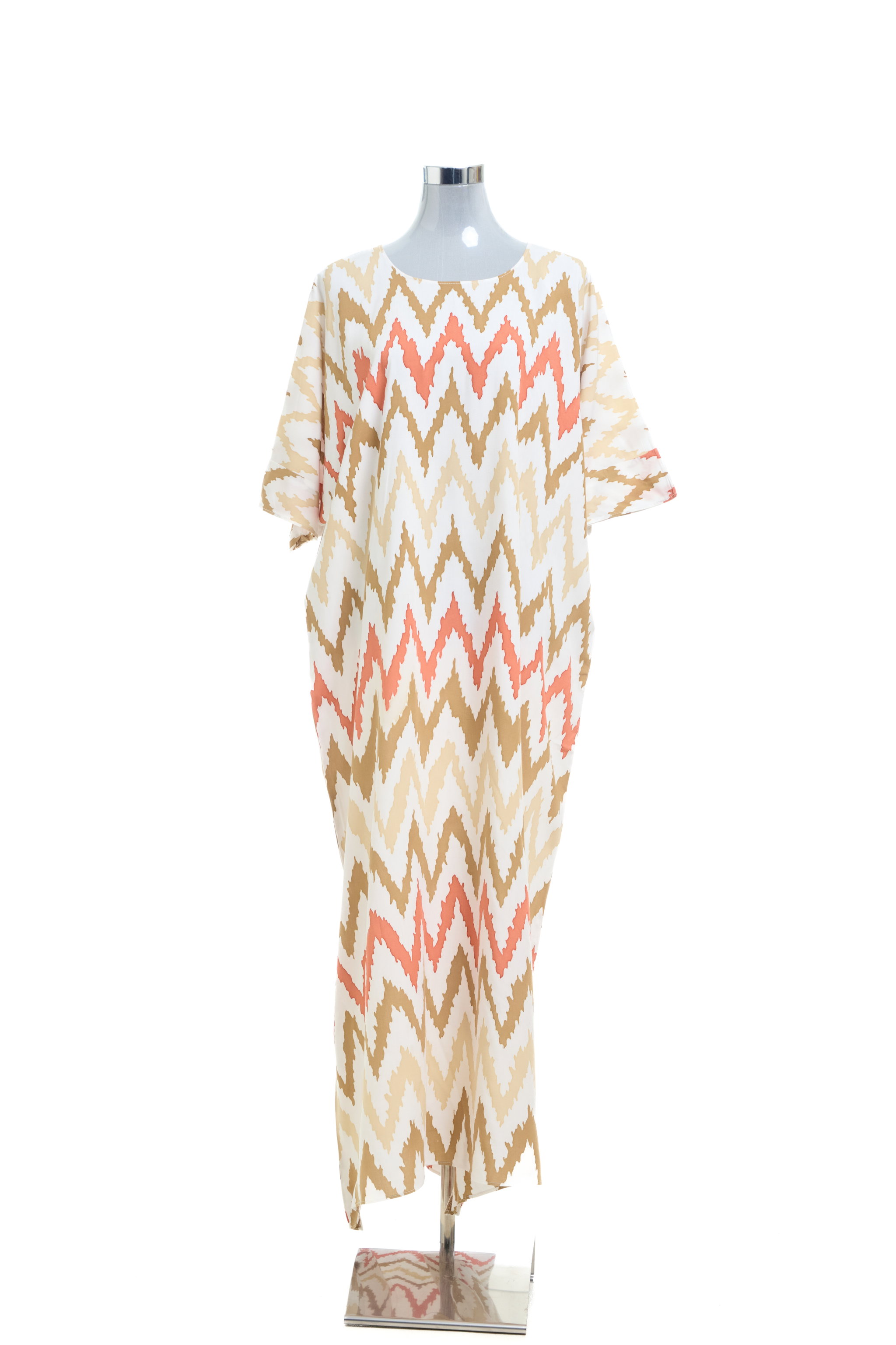 KAFTAN ZIGZAG 3/4 SLEEVE  : BROWN BRICK_1