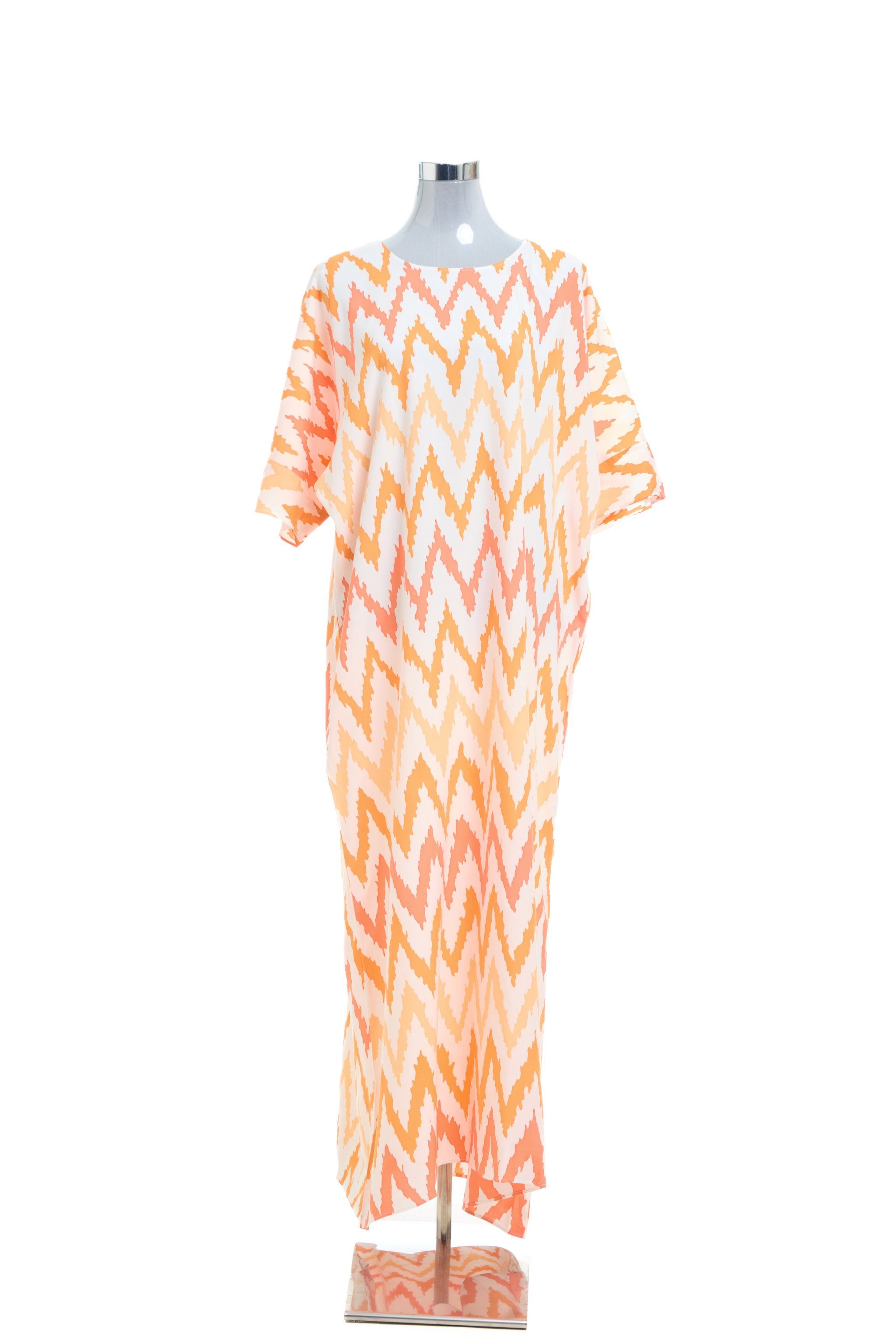 KAFTAN ZIGZAG 3/4 SLEEVE  : ORANGE_1