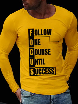 🏁 FOCUS: Follow One Course Until Success – Motivational Long-Sleeve Tee 