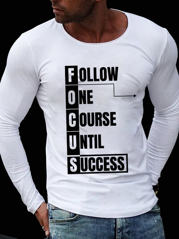 🏁 FOCUS: Follow One Course Until Success – Motivational Long-Sleeve Tee _7