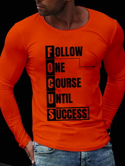 🏁 FOCUS: Follow One Course Until Success – Motivational Long-Sleeve Tee 