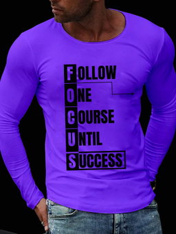 🏁 FOCUS: Follow One Course Until Success – Motivational Long-Sleeve Tee 
