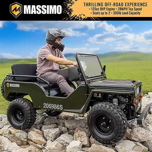 Mini Jeep 125 cm³ | Édition Willys | 3 vitesses | Tout-terrain | Moteur essence_0
