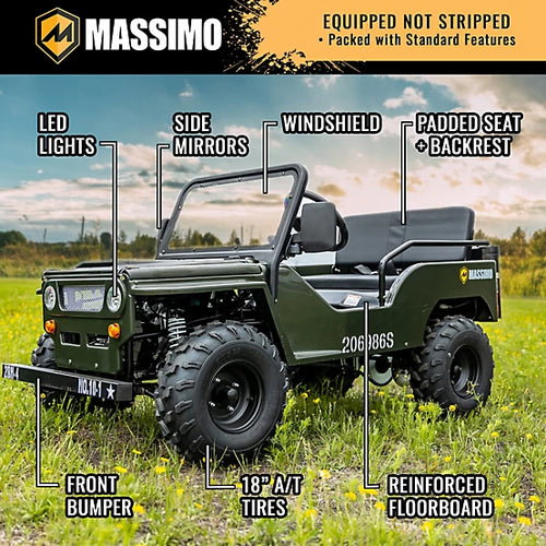 Mini Jeep 125 cm³ | Édition Willys | 3 vitesses | Tout-terrain | Moteur essence_5