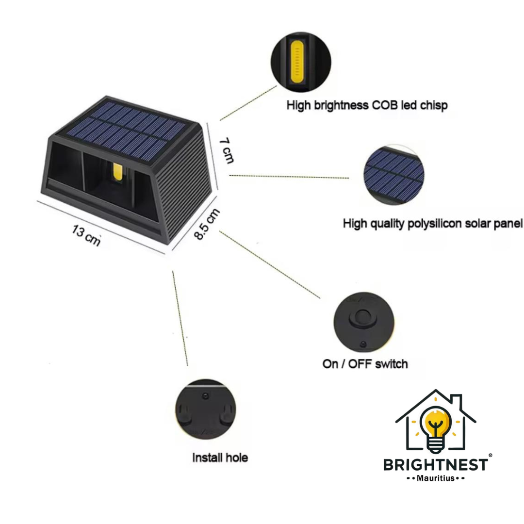 Modern Solar Led Wall Light with Adjustable Beams_3
