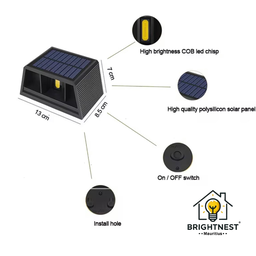 Modern Solar Led Wall Light with Adjustable Beams