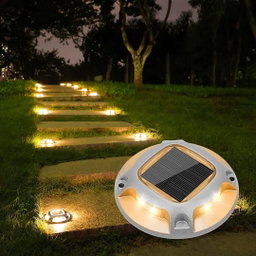 Extra Heavy Duty Solar Driveway Lights - 4 Pcs [2-in-1 Color]