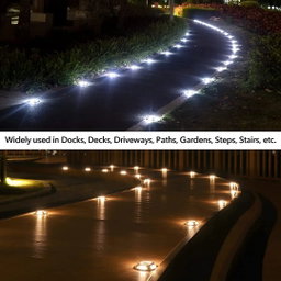 Extra Heavy Duty Solar Driveway Lights - 4 Pcs [2-in-1 Color]