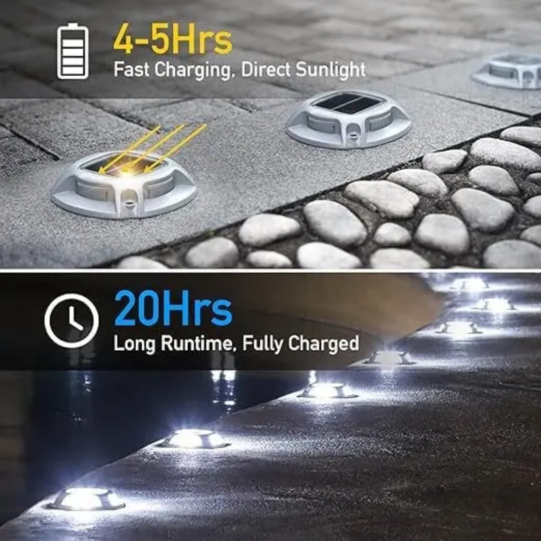 Extra Heavy Duty Solar Driveway Lights - 4 Pcs [2-in-1 Color]_8