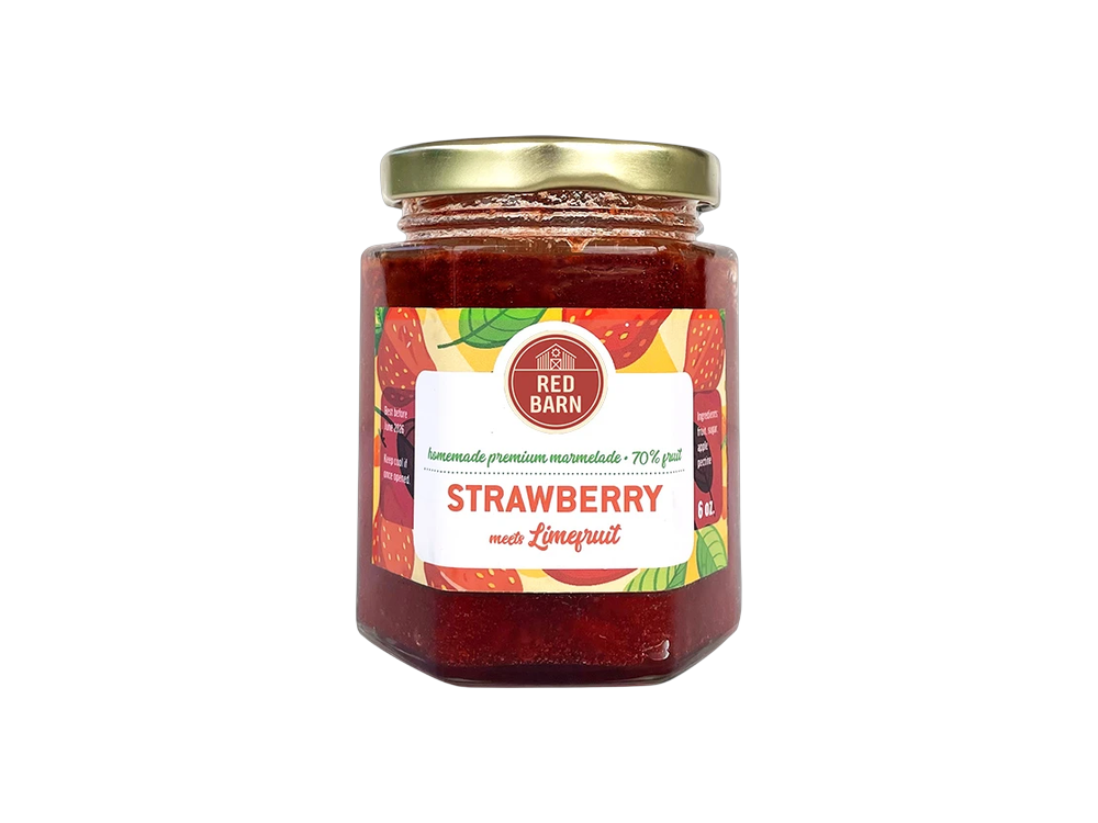 Homemade Jam Strawberry meets Lime 6 oz / Mermelada casera de fresa con lima 6 oz