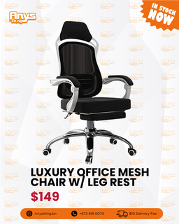Luxury Office Mesh Chair w/ Leg Rest