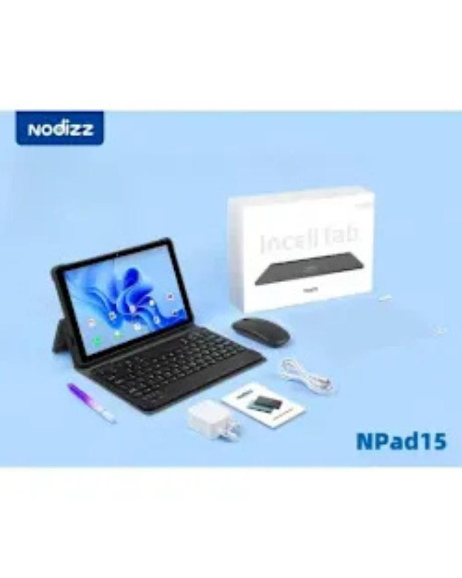 Nodizz Npad 15 Incell Tablet With Keyboard - 10.1" - 512GB ROM - 12GB RAM - 5g Sim - 7000mAh - Black
