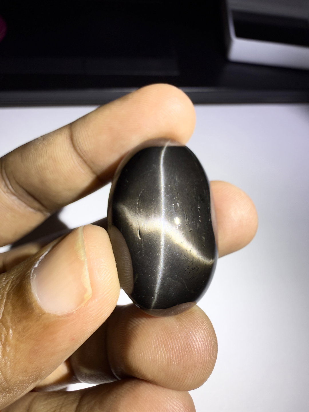 94.7ct Natural Black Star Diopside 