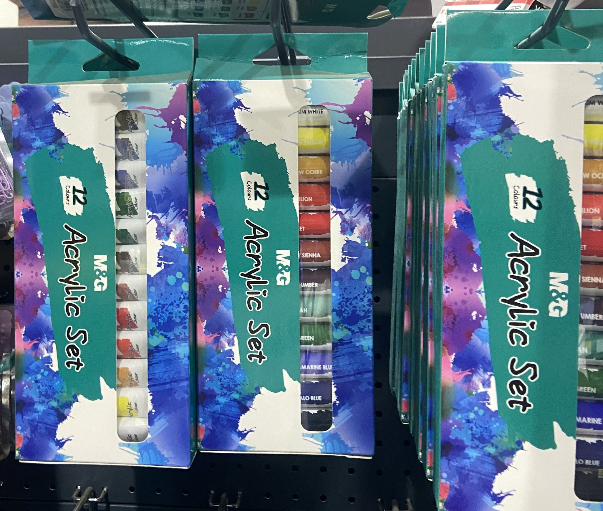 🎨 Set de Peinture Acrylique M&G – 12 couleurs vives_0