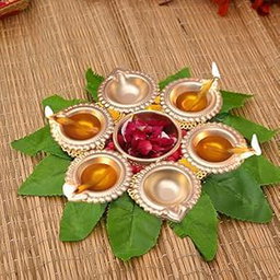 DIWALI DIYA LIGHT 7INCH  SET OF 3PCS