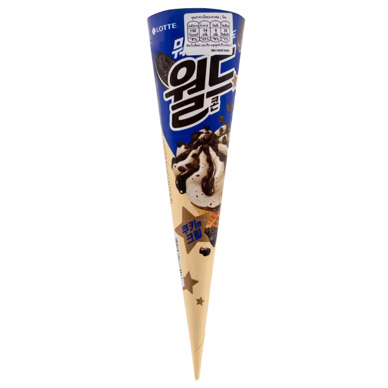 LOTTE-World Cone Cookie Cream Ice Cream _0