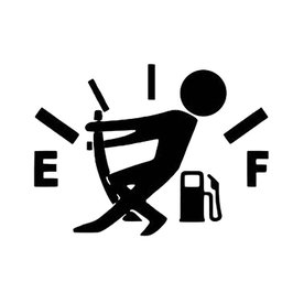 Man pull - Fuel Gauge Sticker 