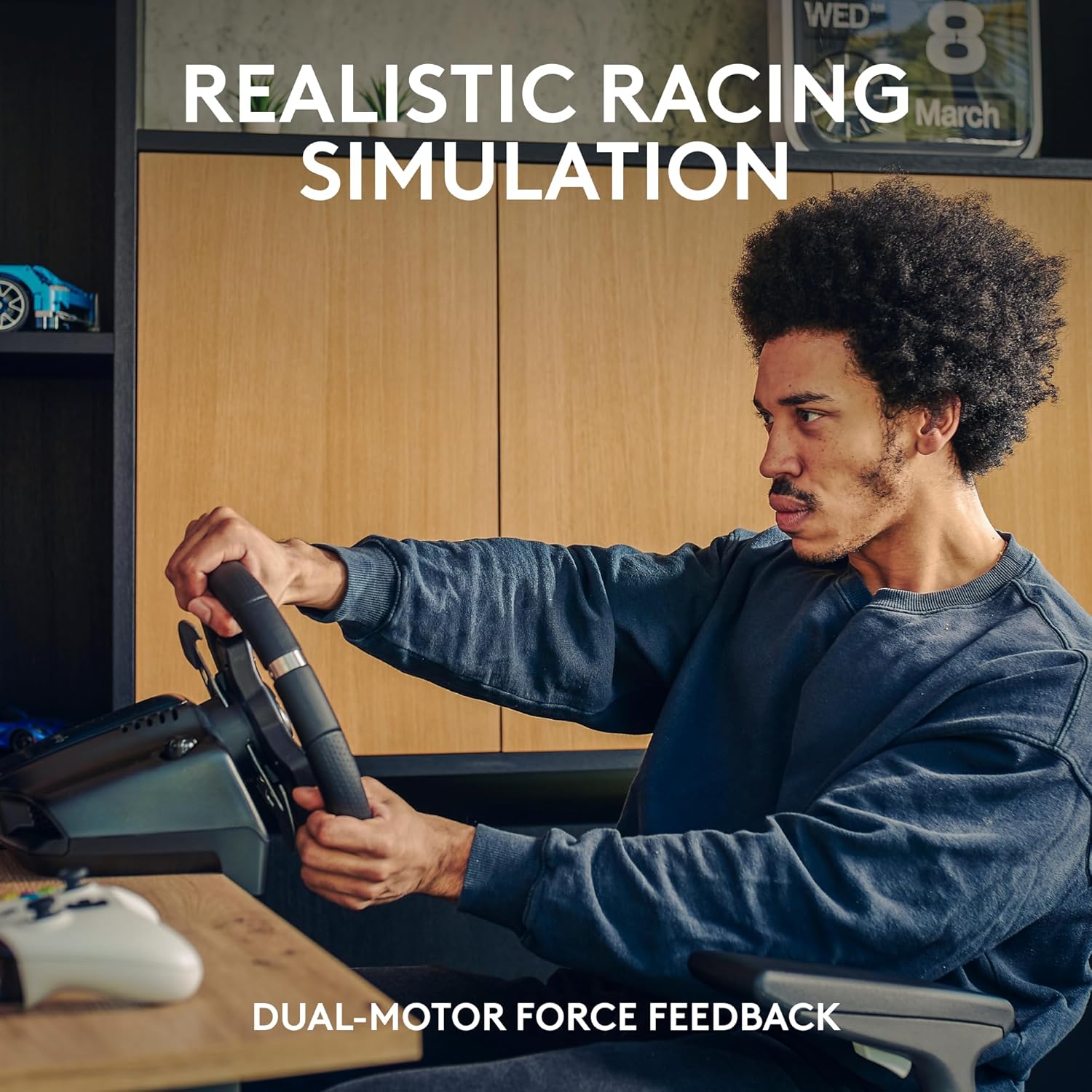 Volante e pedais de corrida Logitech G920 Driving Force, Force Feedback + câmbio Logitech G Driving Force - Xbox Series X | S, Xbox One e PC, Mac - Preto_5