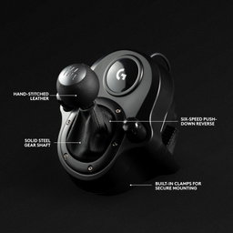 Volante e pedais de corrida Logitech G920 Driving Force, Force Feedback + câmbio Logitech G Driving Force - Xbox Series X | S, Xbox One e PC, Mac - Preto