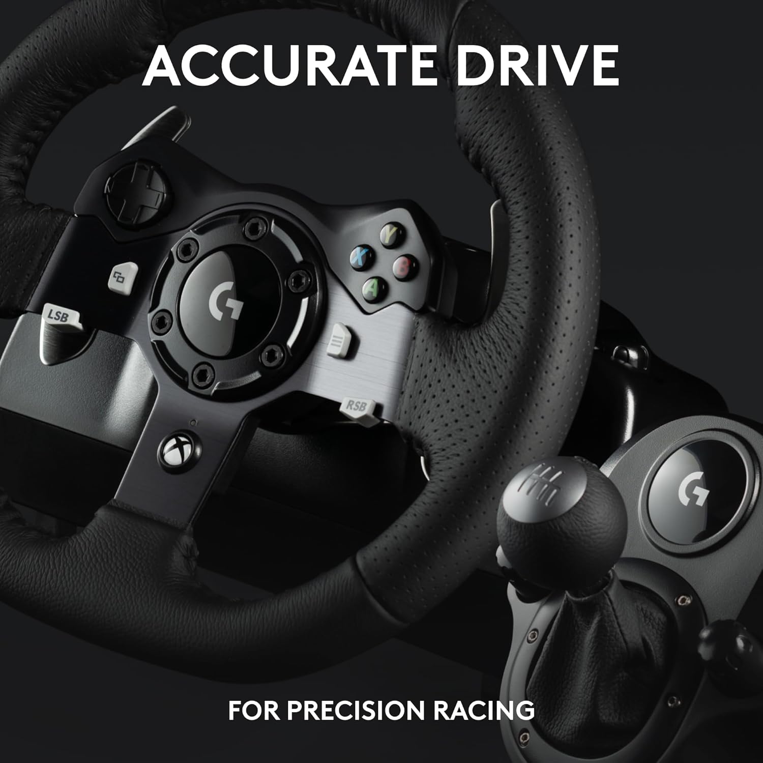 Volante e pedais de corrida Logitech G920 Driving Force, Force Feedback + câmbio Logitech G Driving Force - Xbox Series X | S, Xbox One e PC, Mac - Preto_4