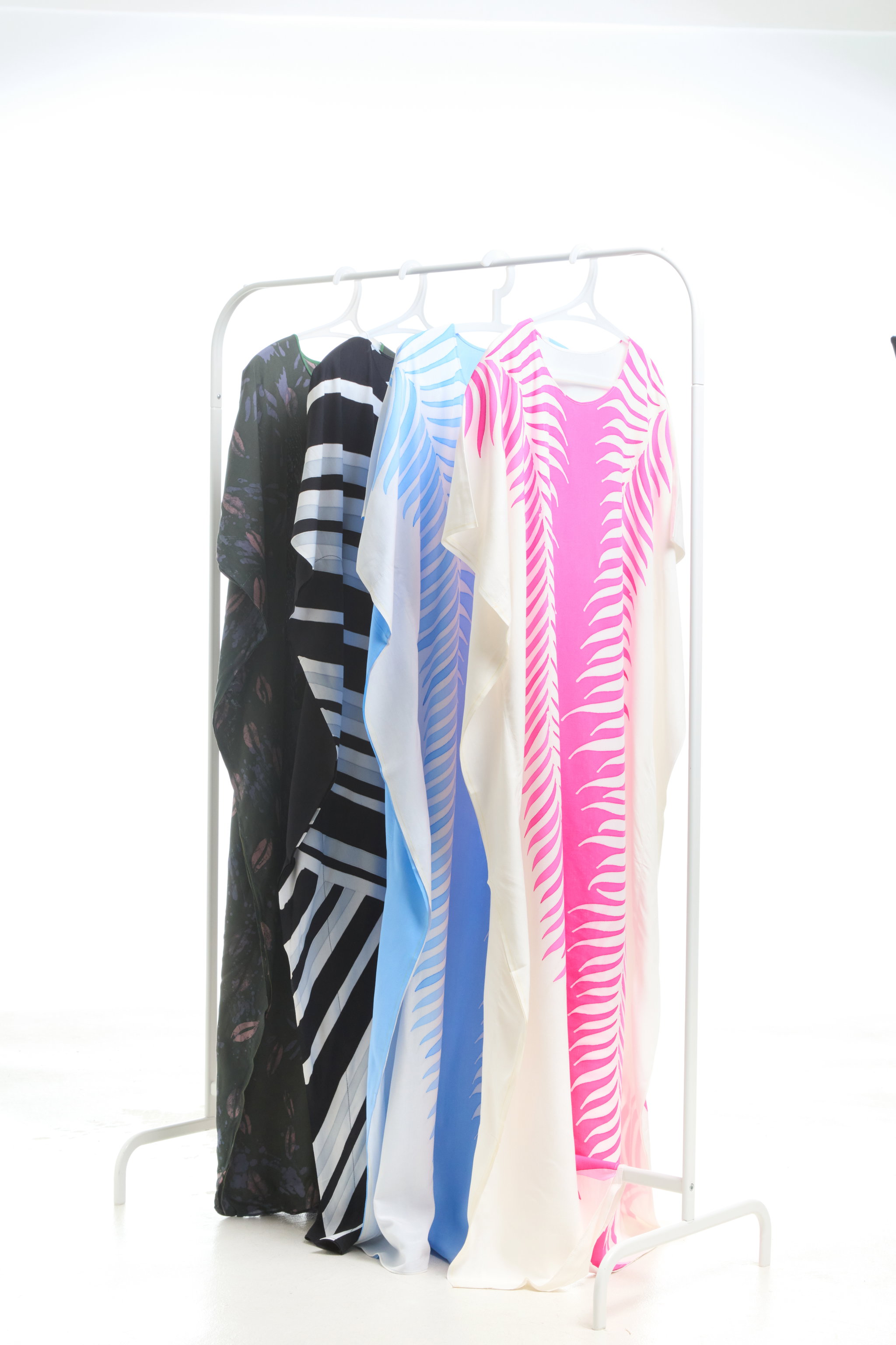 KAFTAN ABSTRACT SHORT SLEEVE  : DARK GREEN_2