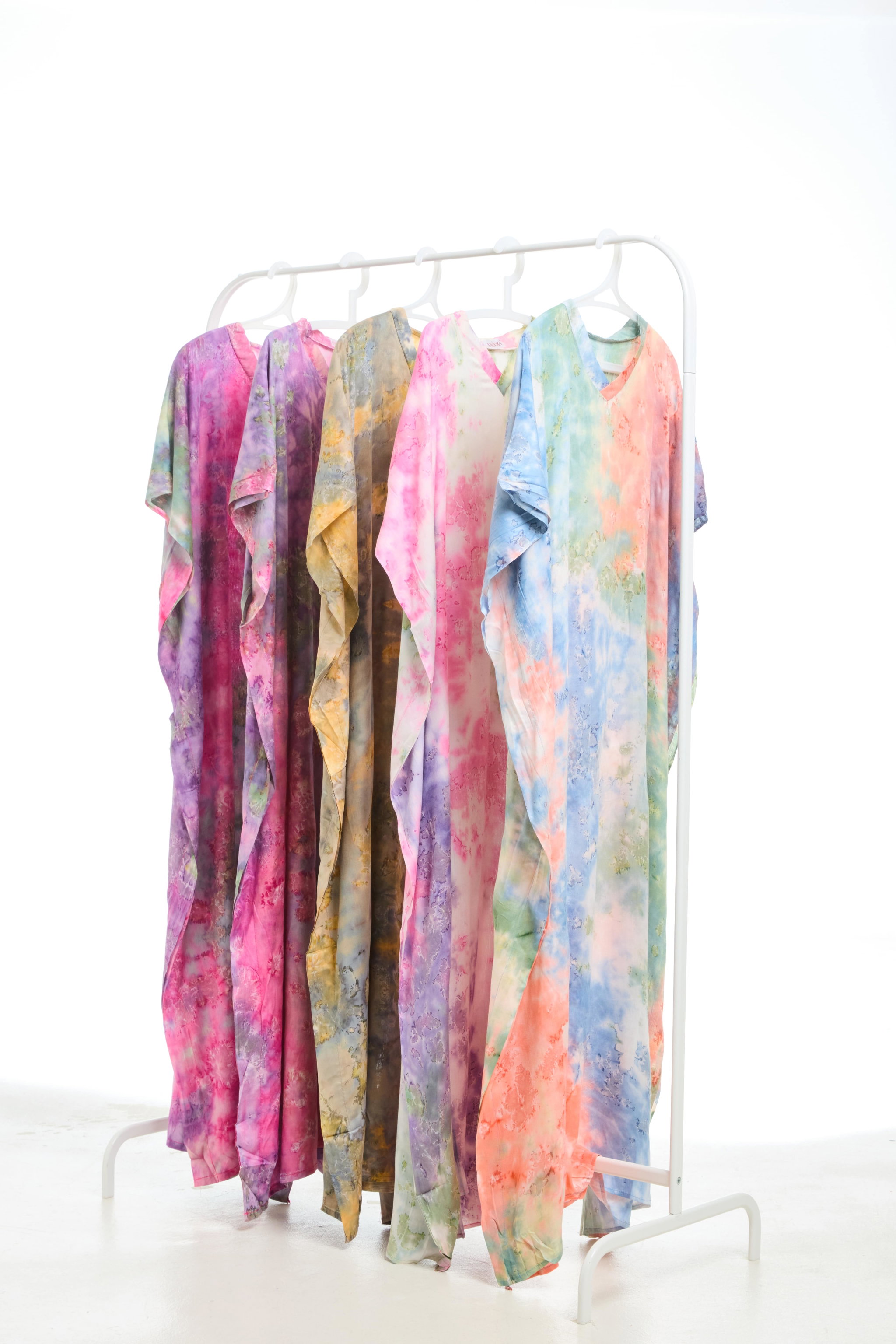 KAFTAN TIE DYE SHORT SLEEVE  : PURPLE PINK_2