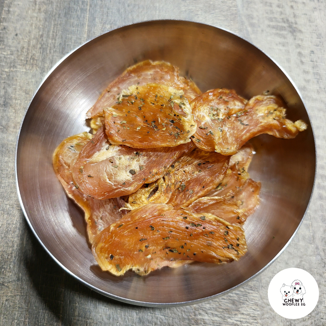Dehydrated Basil Chicken Chips (Herb)