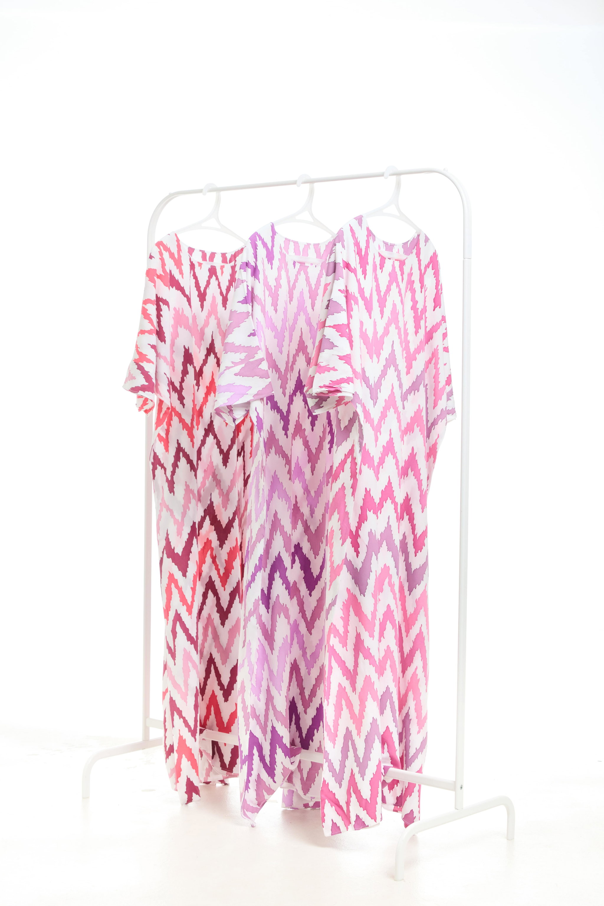 KAFTAN ZIGZAG 3/4 SLEEVE  : PINK_2