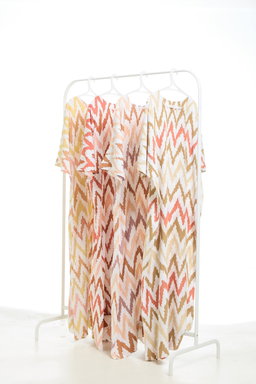 KAFTAN ZIGZAG 3/4 SLEEVE  : ORANGE