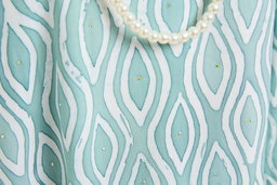 KAFTAN ABAYA DAUN WITH DIAMANTE CRYSTAL LONG SLEEVE  : TEAL GREEN