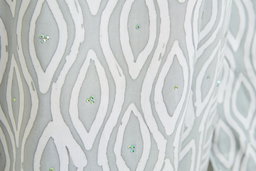 KAFTAN ABAYA DAUN WITH DIAMANTE CRYSTAL LONG SLEEVE  : SAGE GREEN