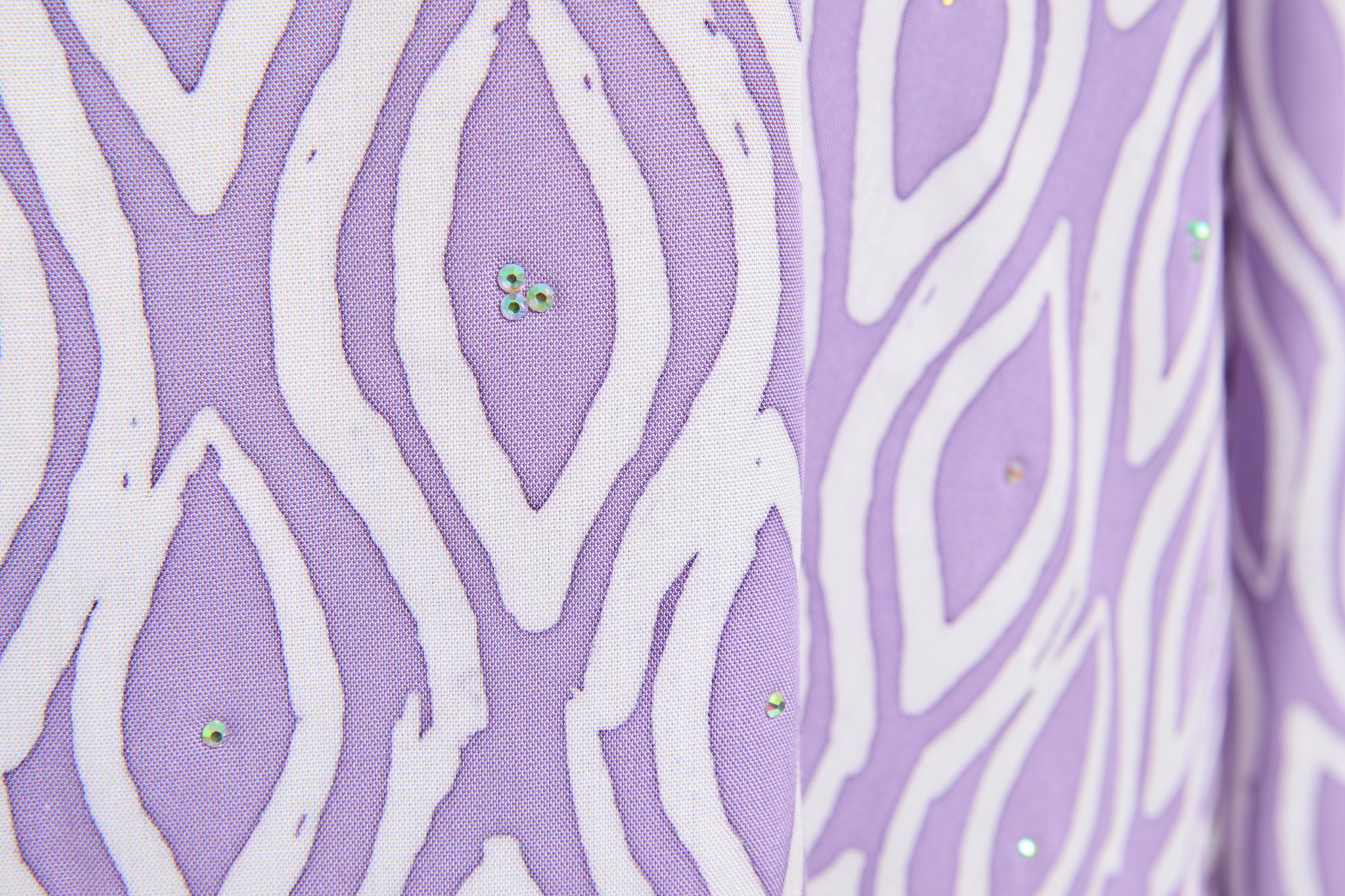 KAFTAN ABAYA DAUN WITH DIAMANTE CRYSTAL LONG SLEEVE  : PURPLE_2