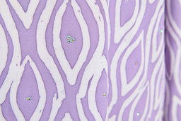 KAFTAN ABAYA DAUN WITH DIAMANTE CRYSTAL LONG SLEEVE  : PURPLE